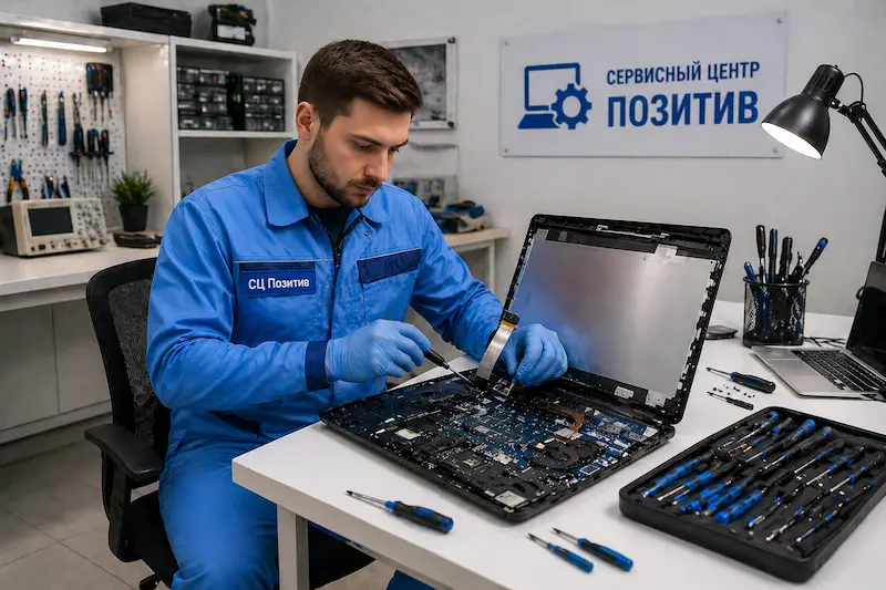 Замена шлейфа матрицы ноутбука в Бердске