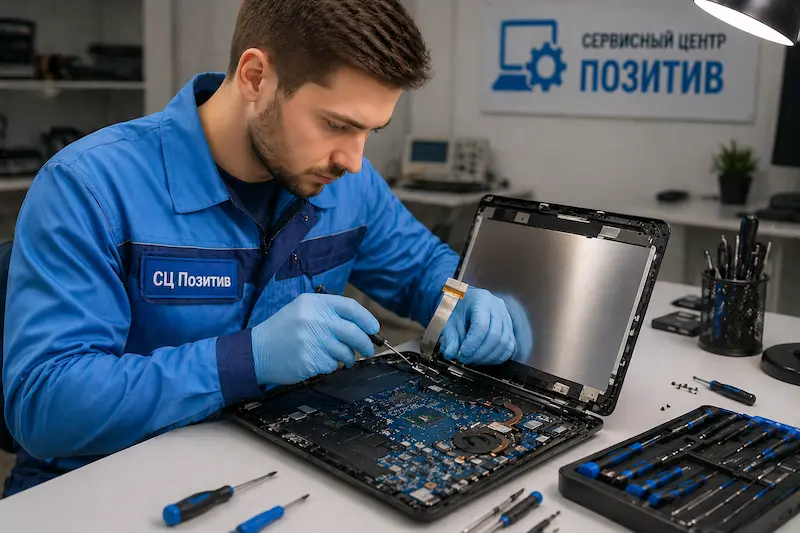 Ремонт шлейфа матрицы ноутбука в Бердске