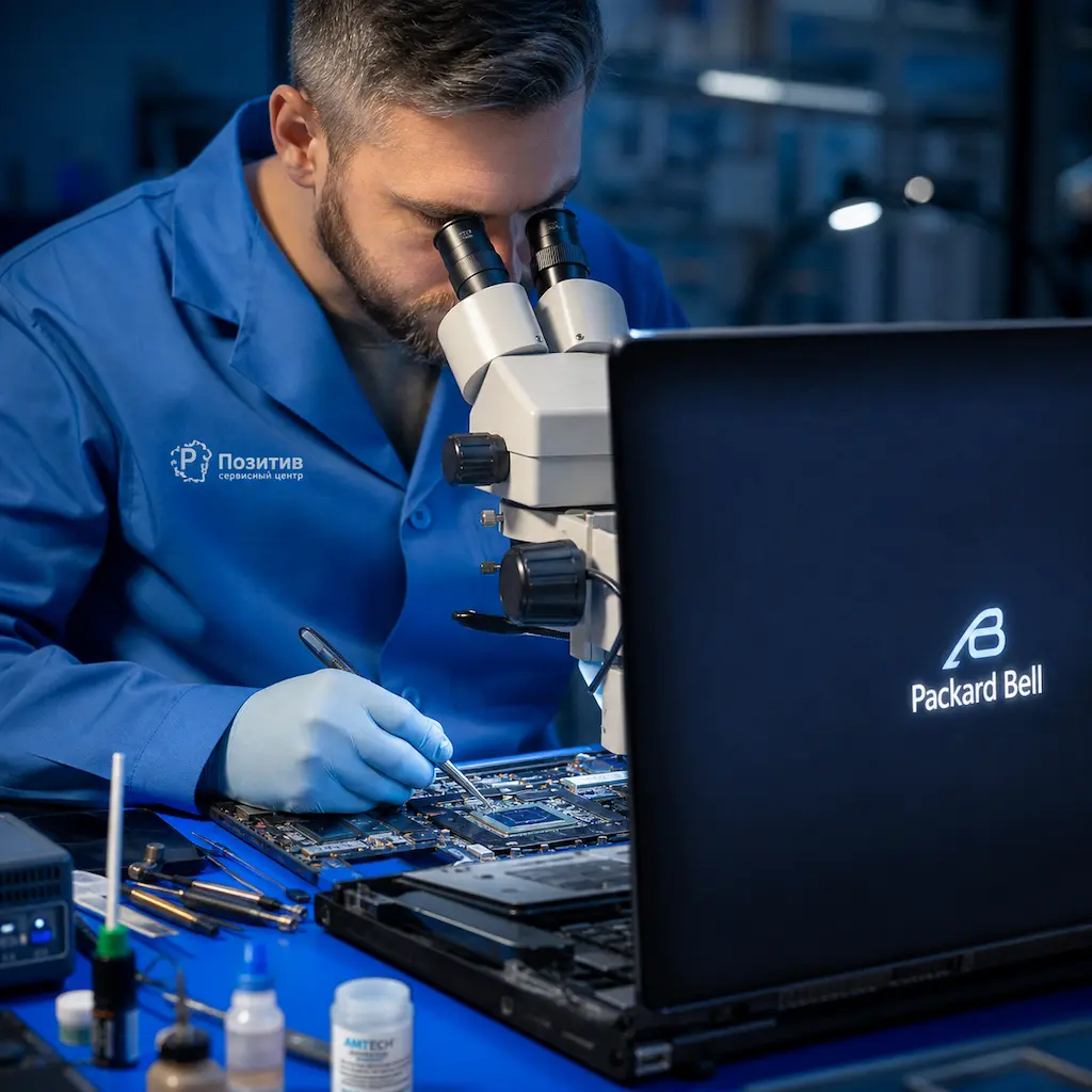 Замена видеокарты ноутбука Packard Bell в Бердске