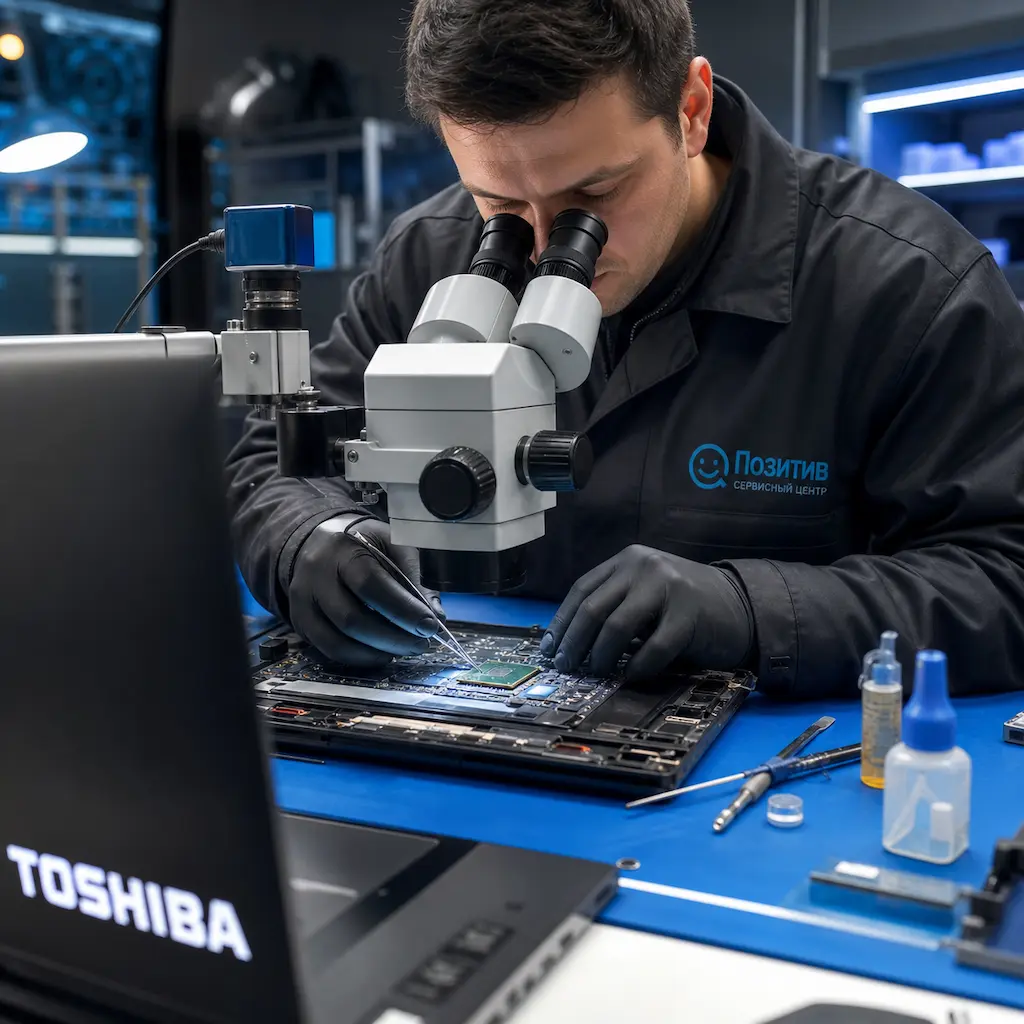 Замена видеокарты ноутбука Toshiba в Бердске