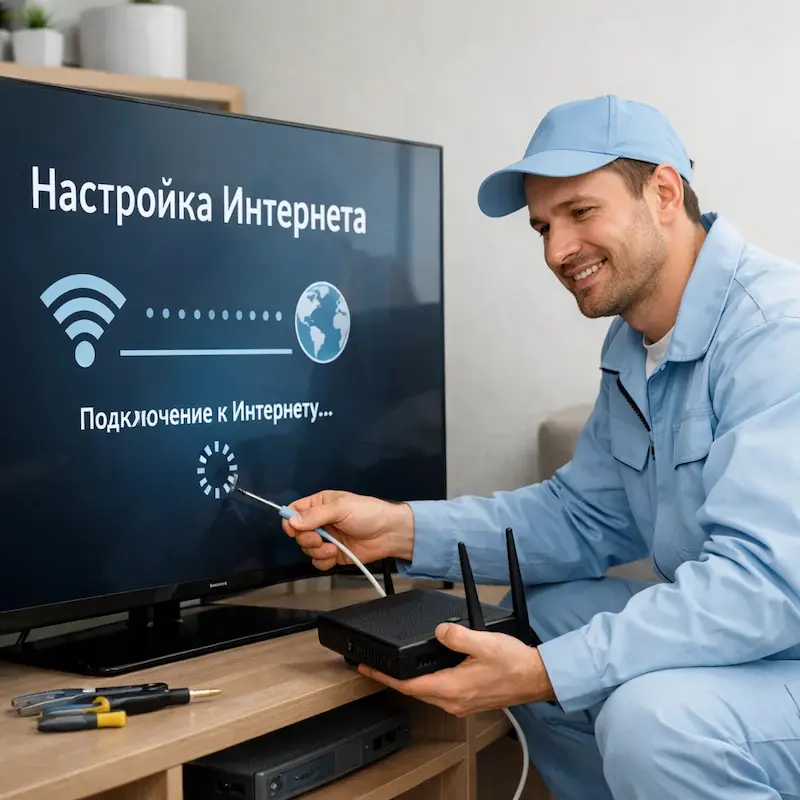 Настройка интернета на ТВ в Бердске