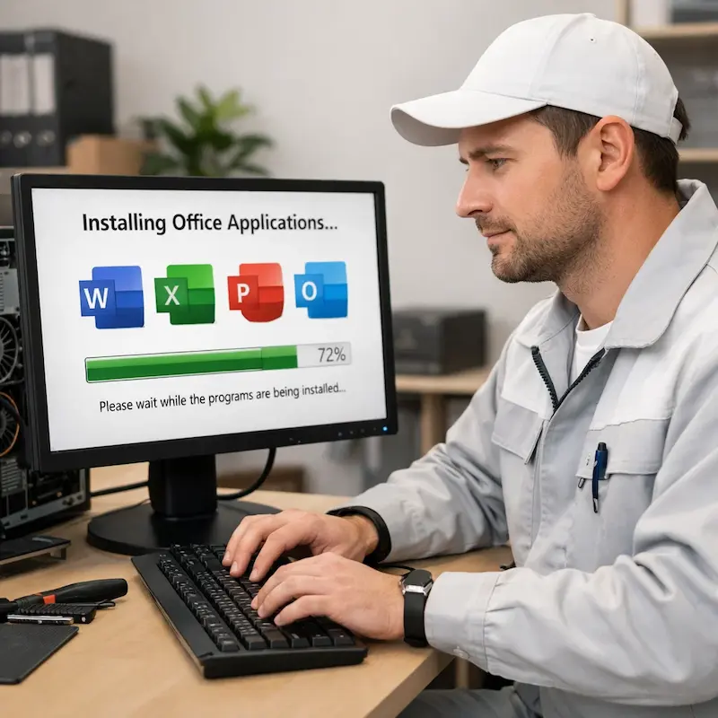 установка офисных программ на компьютер в Бердске