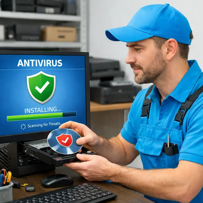 Установка антивируса в Бердске на дому