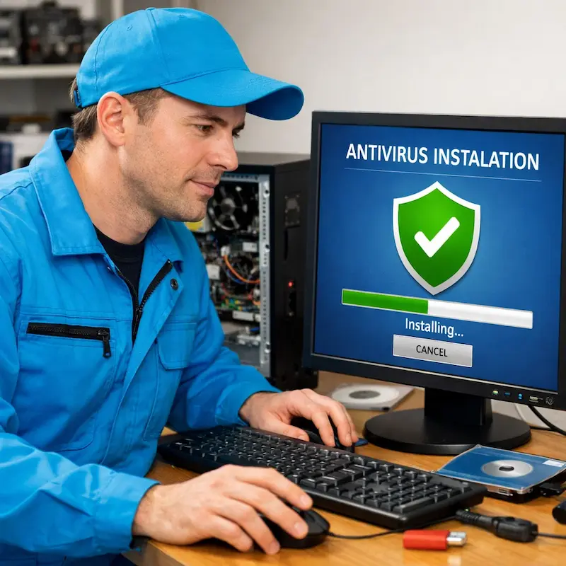 Установка антивируса на ноутбук в Бердске