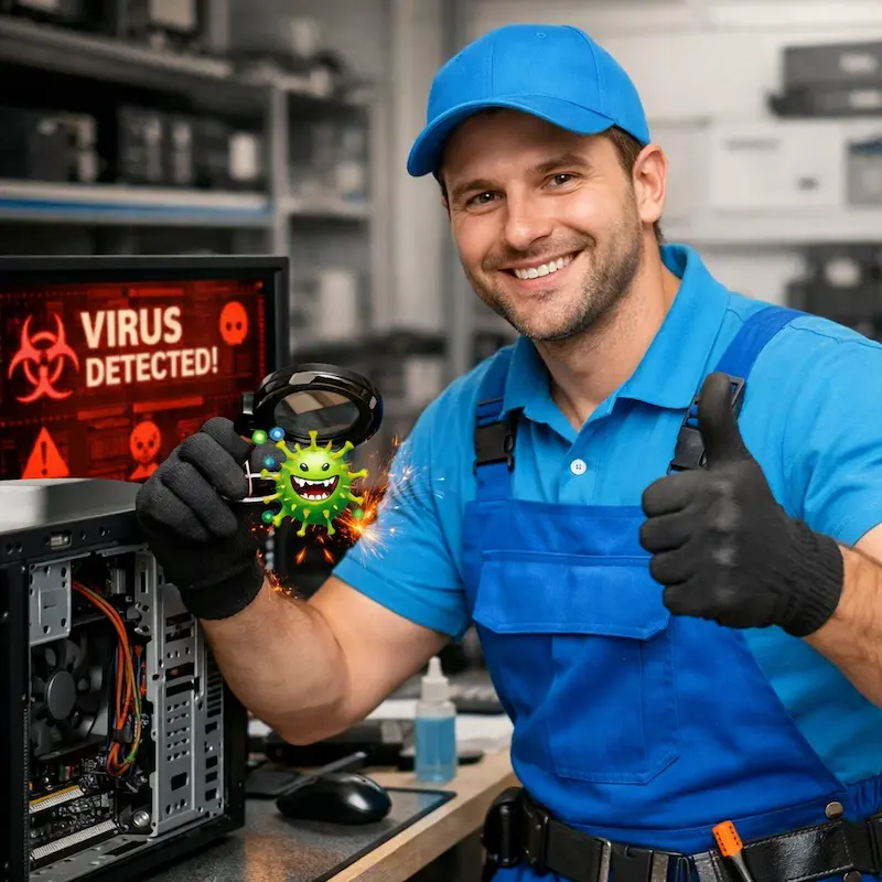 Удаление вирусов с компьютера в Бердске