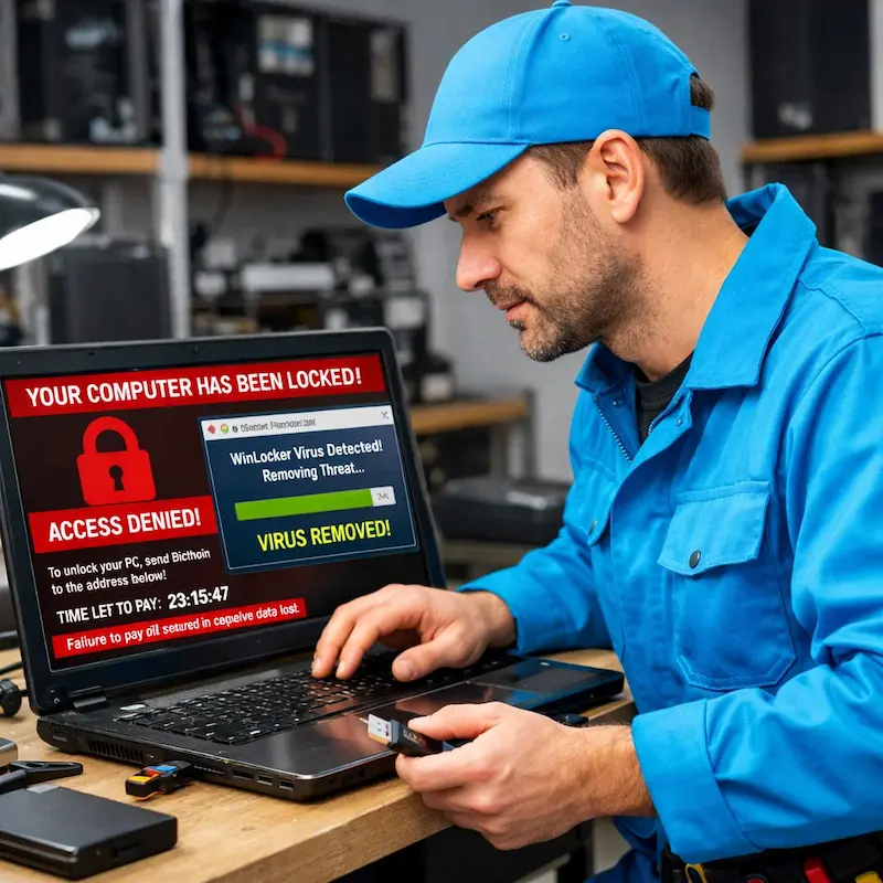 Поможем разблокировать компьютер и ноутбук в Бердске